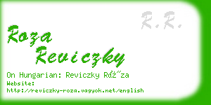 roza reviczky business card